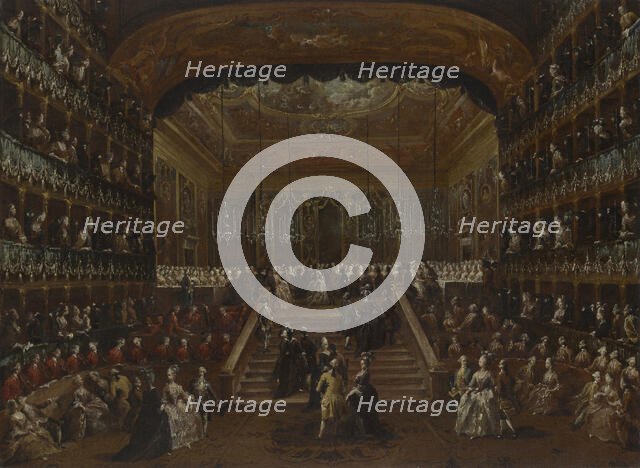 The Ball in honour of Count and Countess De Nord in Teatro San Benedetto, 22nd January 1782, 1782. Creator: Guardi, Francesco (1712-1793).