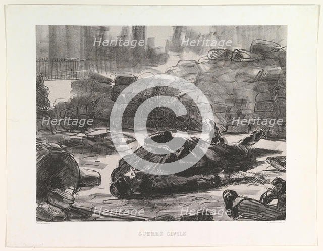 Civil War (Guerre Civile), 1871-73, published 1874. Creator: Edouard Manet.
