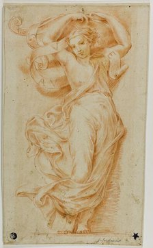 Caryatid with Yoke and Scroll, n.d. Creator: After Raffaello Sanzio, called Raphael  Italian, 1483-1555.