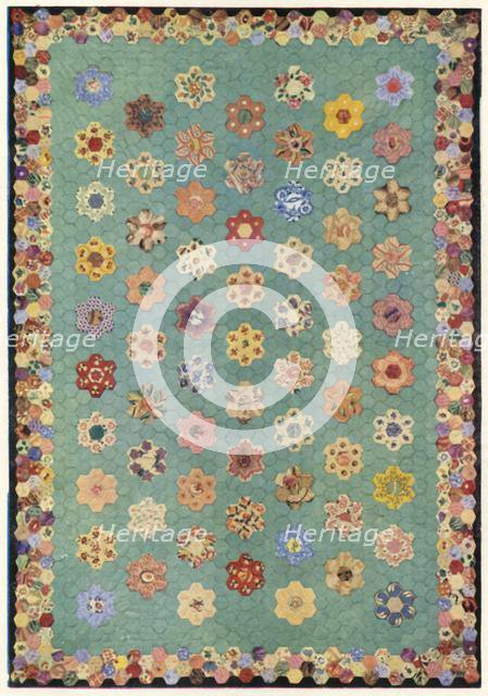 Patchwork quilt, 1943. Creator: Unknown.