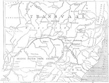 Map of the Transvaal and adjacent provinces, 1881. Creator: Stanford's Geographical Establishment.