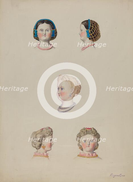 Three Dolls, c. 1938. Creator: Eugene Croe.