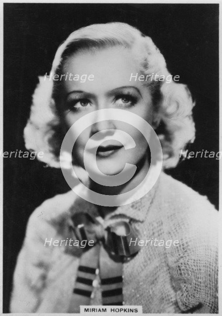 Miriam Hopkins, American actress, 1938. Artist: Unknown