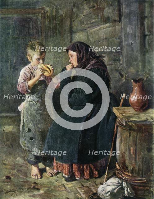 'The Meeting of Mother and Son', 1883, (1965). Creator: Vladimir Makovsky.