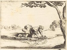 Narcissus Looking in the Water, 1628. Creator: Jacques Callot.