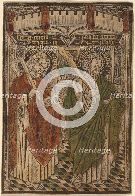 Saint Matthias and Saint Jude with Articles from the Credo, 1450/1460. Creator: Master d.