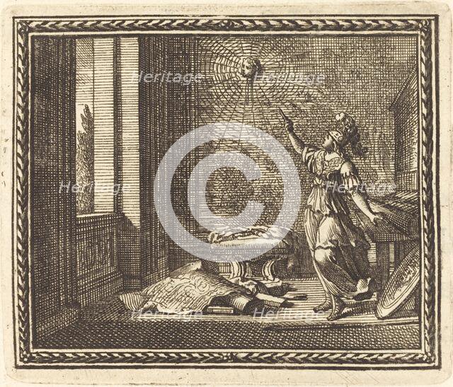 Minerva Changing Arachne into a Spider, published 1676. Creator: Jean Lepautre.