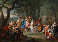 A Dance in the Palace Gardens, . Creator: Janneck, Franz Christoph (1703-1761).