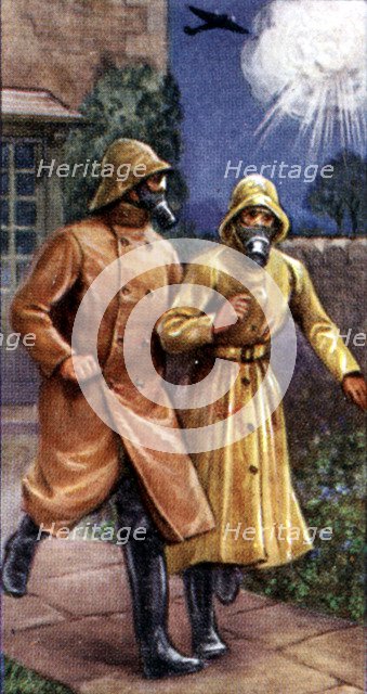 Air Raid Precautions, cigarette card, British, 1938. Artist: Unknown
