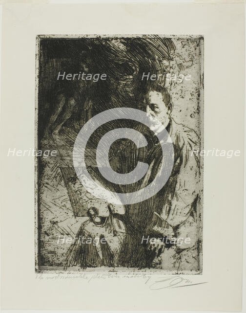 Zorn and His Model, 1897. Creator: Anders Leonard Zorn.