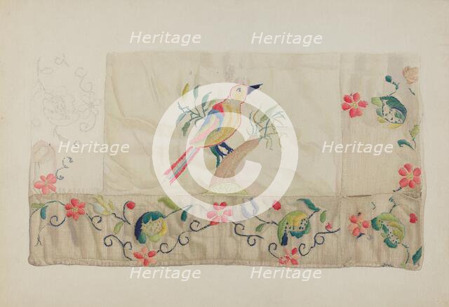 Crewel Embroidery, 1935/1942. Creator: Helen E. Gilman.