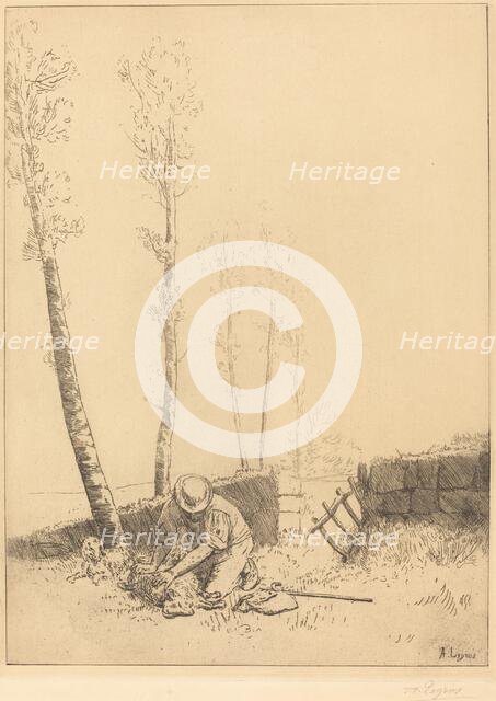 Finding the Sheep (Le mouton retrouve). Creator: Alphonse Legros.