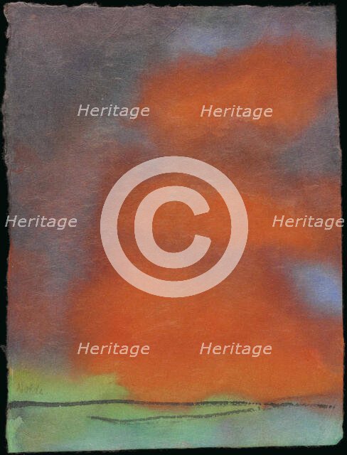 Landscape with high sky and red clouds, c1930-1935. Creator: Nolde, Emil (1867-1956).