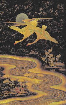 Birds flying over a river, 1881.  Creator: Unknown.