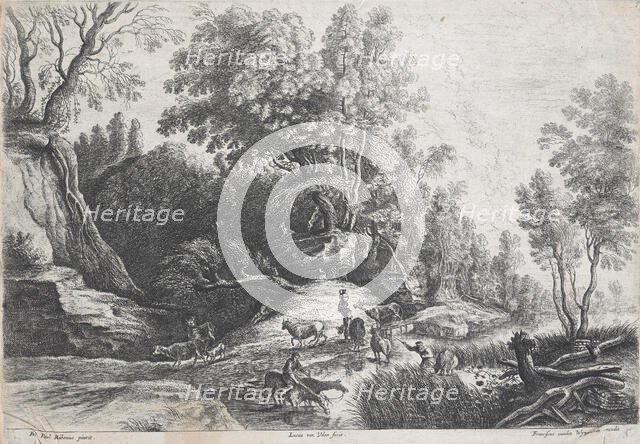 The watering place,  c. 1629-40. Creator: Lucas van Uden.