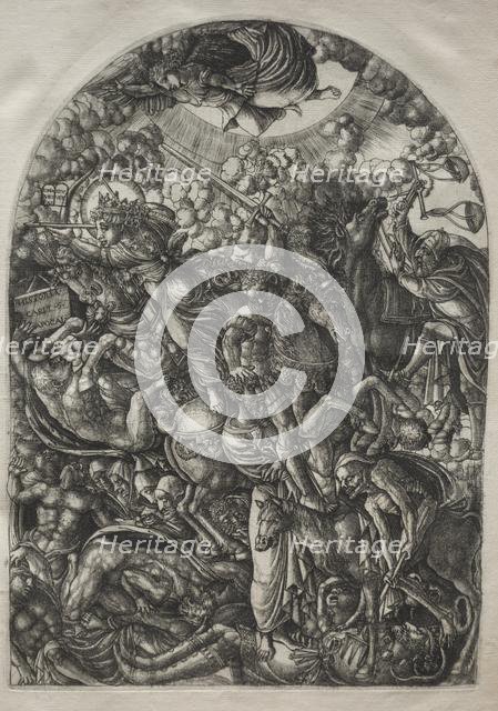 The Apocalypse: St. John Sees the Four Riders, 1546-1556. Creator: Jean Duvet (French, 1485-1561).