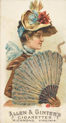 Plate 21, from the Fans of the Period series (N7) for Allen & Ginter Cigarettes Brands, 1889. Creator: Allen & Ginter.