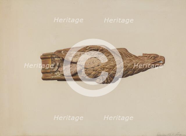 Figurehead from Schooner "Nellie G", 1935/1942. Creator: Unknown.