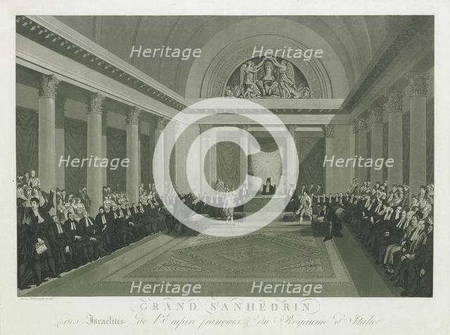 The Grand Sanhedrin of the Israelites by Napoleon I, 1806. Creator: Damame-Demartrais, Michel François (1763-1827).