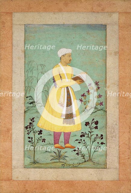 Portrait of Nakib Khan, early 17th century. Creator: Manohar (End of 16th cen.).