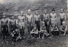 Sarawak: people of a Long Pokun tribe from the Upper Tinjar region, c19th century. Creator: Unknown.