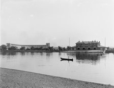 The Stadium and University Boat House, Cambridge, Mass., c.between 1910 and 1920. Creator: Unknown.