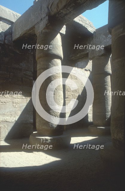 The Great Hypostyle Hall, Temple of Amun, Karnak, Egypt, 19th Dynasty, c13th century BC. Artist: Unknown
