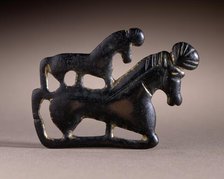 Ornament with Two Horses, 206 B.C.-220 A.D.. Creator: Unknown.