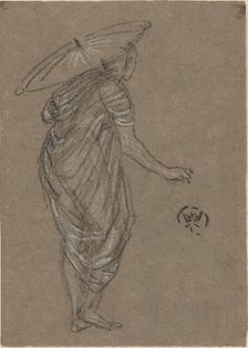Woman with Parasol, 1870-1873. Creator: James Abbott McNeill Whistler.
