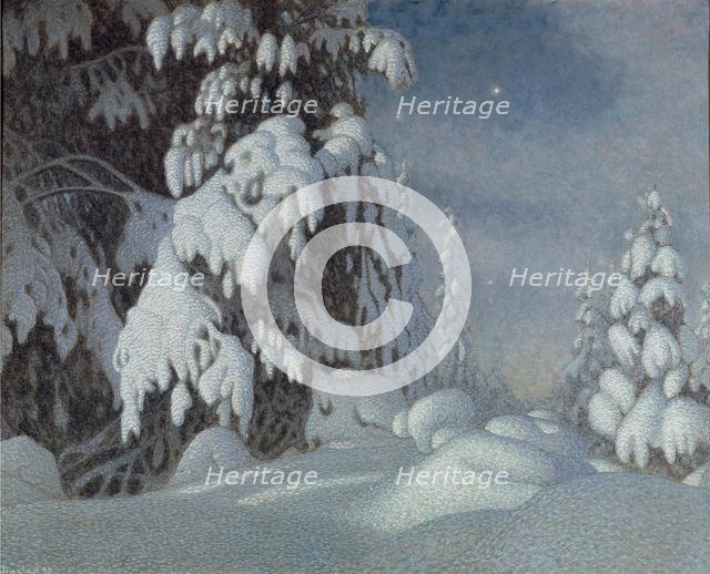 Winter Moonlight, 1895. Artist: Fjaestad, Gustaf (1868-1948)