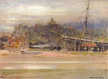'Boatbuilder's Yard, Rye', 1910. Artist: Albert Goodwin.