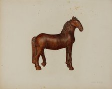 Carved Toy Horse, 1935/1942. Creator: Hester Duany.