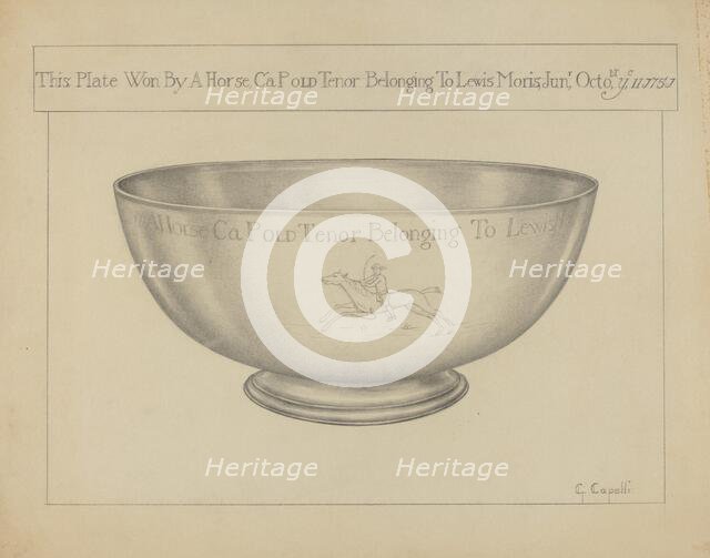 Silver Bowl, c. 1936. Creator: Giacinto Capelli.