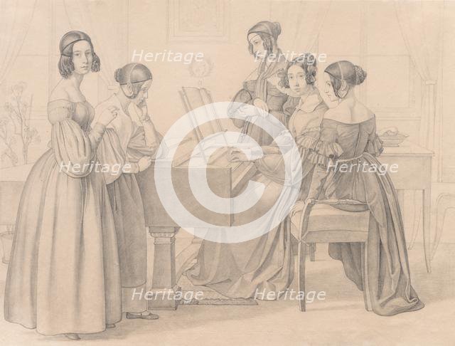 Musicale at the Prellers, 1838. Creator: Friedrich Preller (German, 1804-1878).