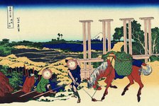 'Senju, Musashi Province', (from a Series 36 Views of Mount Fuji), 1830-1833.  Artist: Hokusai