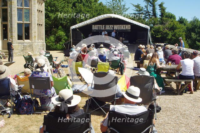 General scene, Battle Jazz Weekend, Battle, East Sussex, 24 July 2022. Creator: Brian O'Connor.