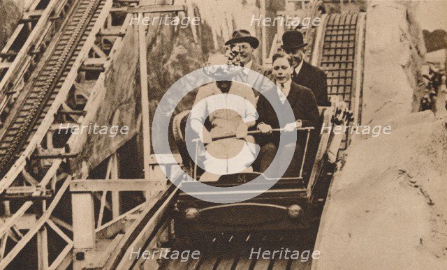 Prince George and Princess Mary at the opening of Earls Court Exhibition, London, 1913 (1935).  Artist: Unknown.