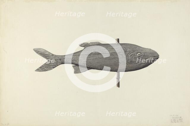 Fish Weather Vane, 1939. Creator: Michael Riccitelli.