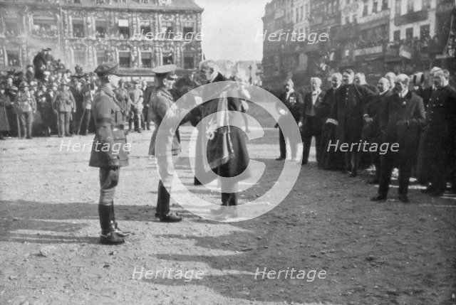 Lille being liberated by the British 5th Army, France, 17 October 1918. Artist: Unknown