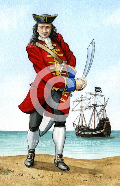John 'Calico Jack' Rackham, (1680-1720), English Pirate Captain.Artist: Karen Humpage