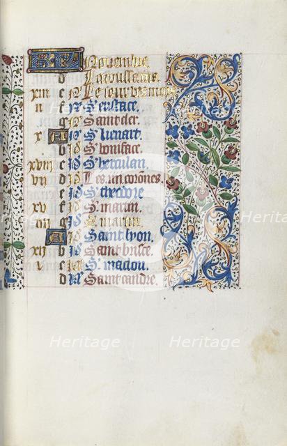 Book of Hours (Use of Rouen): fol. 111r, c. 1470. Creator: Master of the Geneva Latini (French, active Rouen, 1460-80).