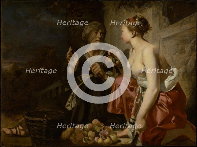 Vertumnus and Pomona, about 1650. Creator: Cesar van Everdingen.