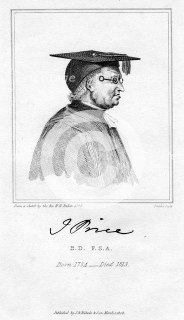 John Price, Bodley librarian, 1828.Artist: J Swaine