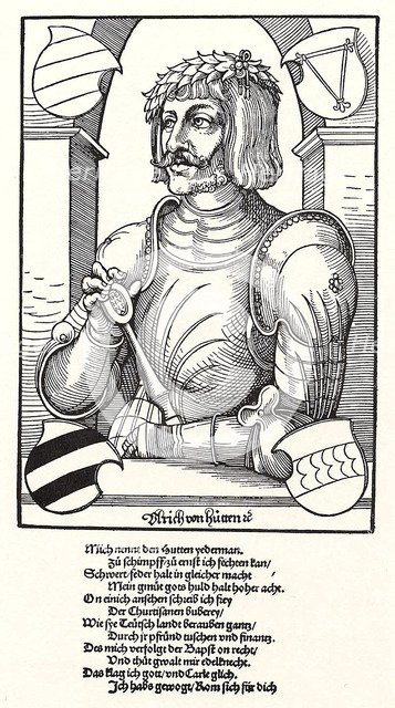 Portrait of Ulrich von Hutten (1488-1523). Artist: Schoen, Erhard (1491-1592)
