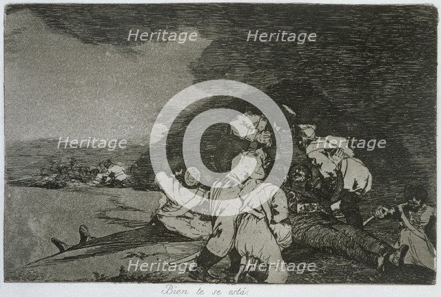 The Disasters of War, a series of etchings by Francisco de Goya (1746-1828), plate 6: 'Bien te se…