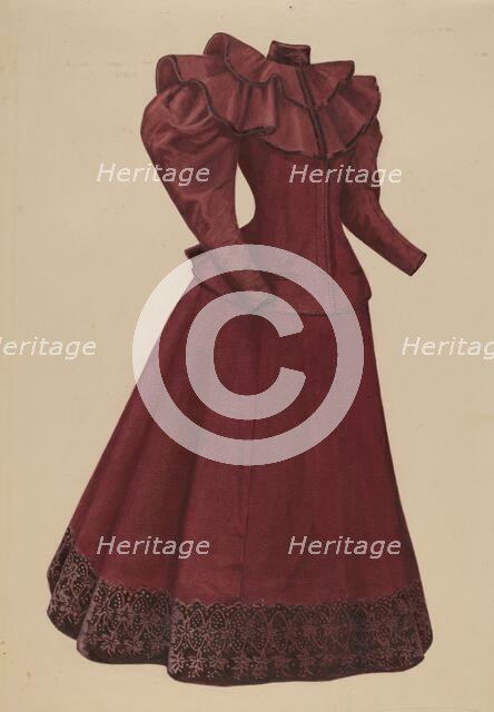 Dress, 1935/1942. Creator: Julie C Brush.