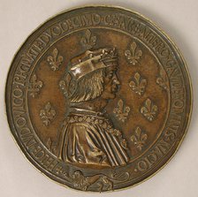 Medal Louis XII, King of France (r. 1498-15155), and Anne of Brittany (1476-1514), French, ca. 1499. Creator: Unknown.