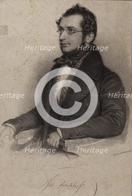 Portrait of the pianist and composer Joseph Fischhof (1804-1857), ca 1835. Creator: Staub, Andreas (1806-1839).