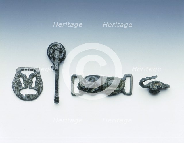 Four Ordos bronzes, Eastern Zhou dynasty, China, 3rd century BC. Artist: Unknown