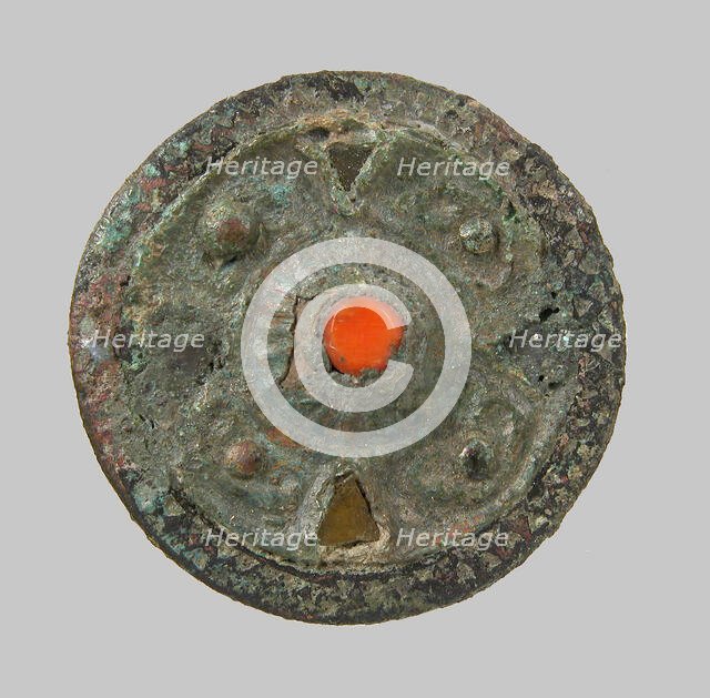 Disk Brooch, Frankish, ca. 550-650. Creator: Unknown.